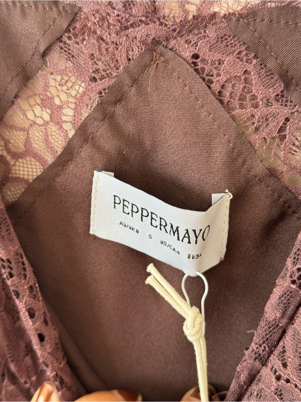 Peppermayo Winona night slip maxi dress - chocolate - Picture 7 of 8